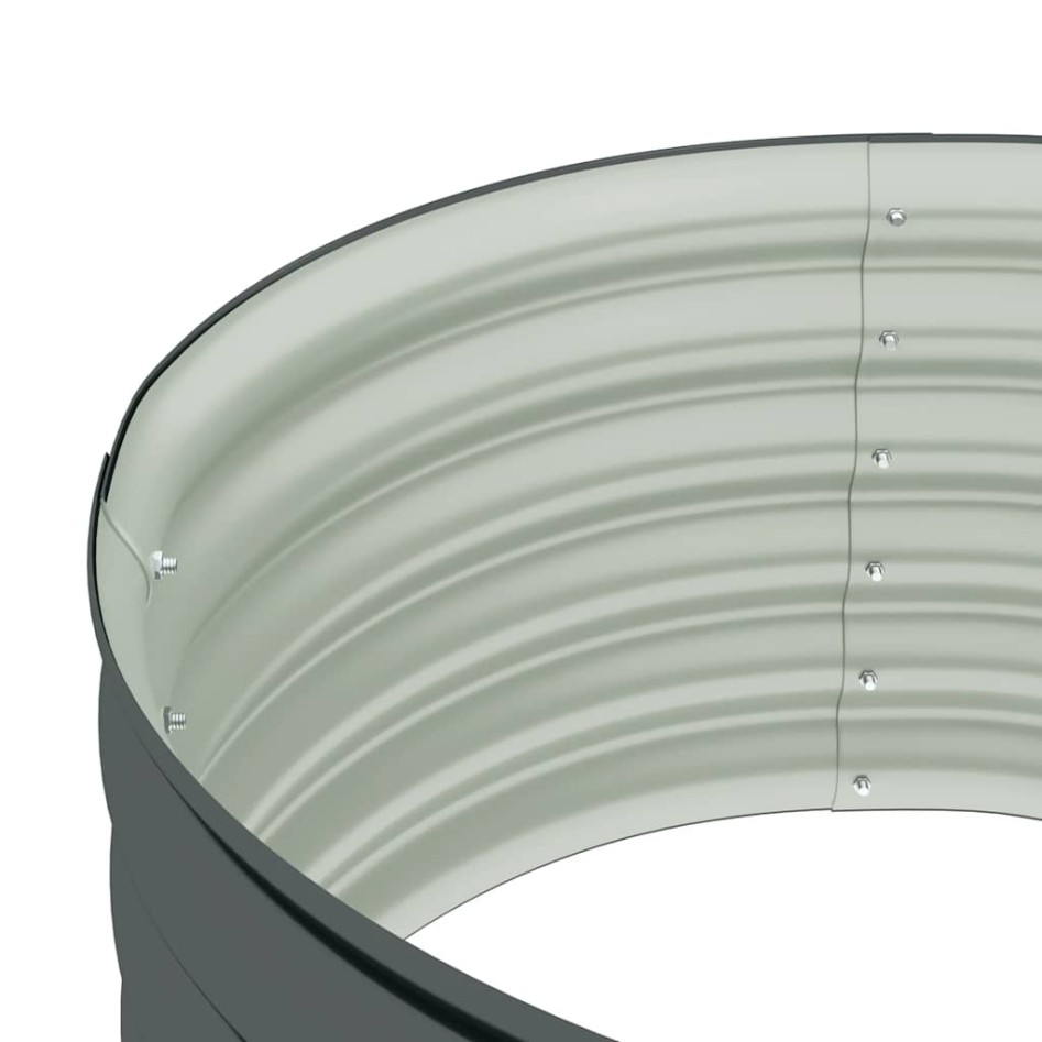 Arriate de acero galvanizado gris 80x80x44