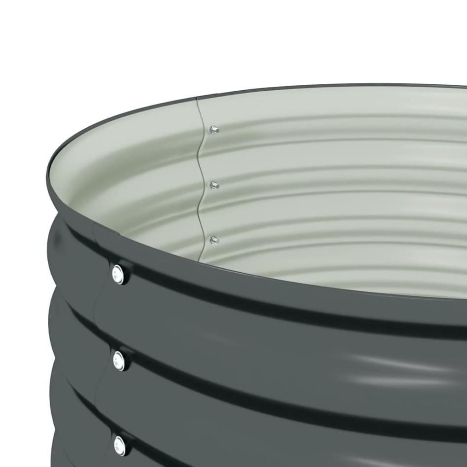 Arriate de acero galvanizado gris 80x80x44