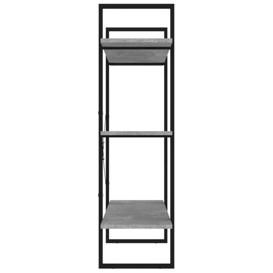 Estantería de madera contrachapada gris hormigón 100x30x105