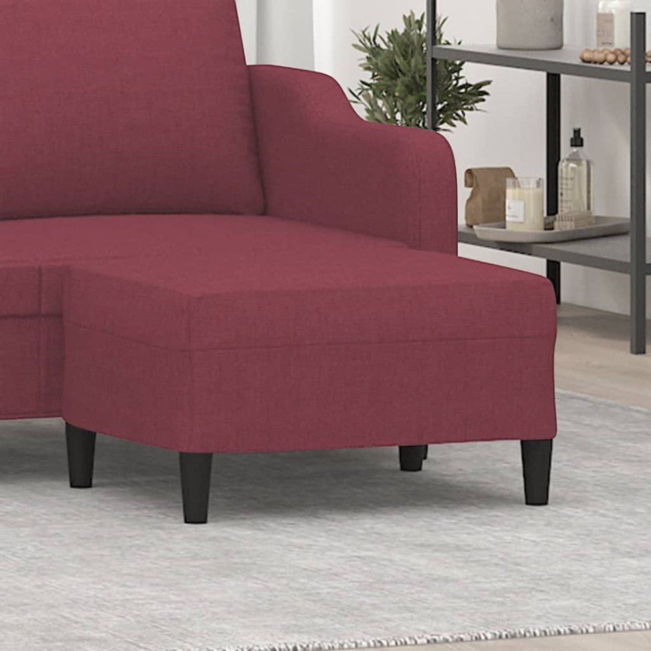 Reposapiés de tela rojo tinto 70x55x41