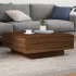 Mesa de centro madera de ingeniería roble marrón 80x80x31