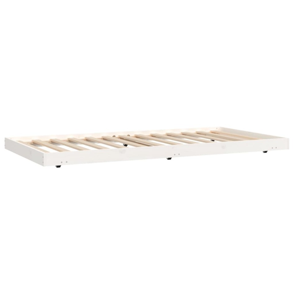 Estructura de cama sin colchón madera de pino blanca 90x200