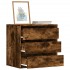 Cajonera de esquina madera ingeniería roble ahumado 60x41x58