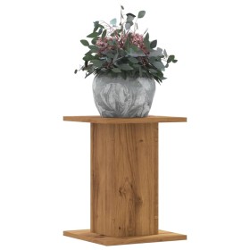 Soportes para plantas 2 uds madera roble artisian 30x30x40