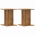 Soportes para plantas 2 uds madera roble artisian 30x30x40