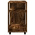 Mesa auxiliar con ruedas madera roble ahumado 70x35x60