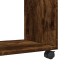 Mesa auxiliar con ruedas madera roble ahumado 70x35x60