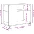 Mesa auxiliar con ruedas madera roble ahumado 70x35x60