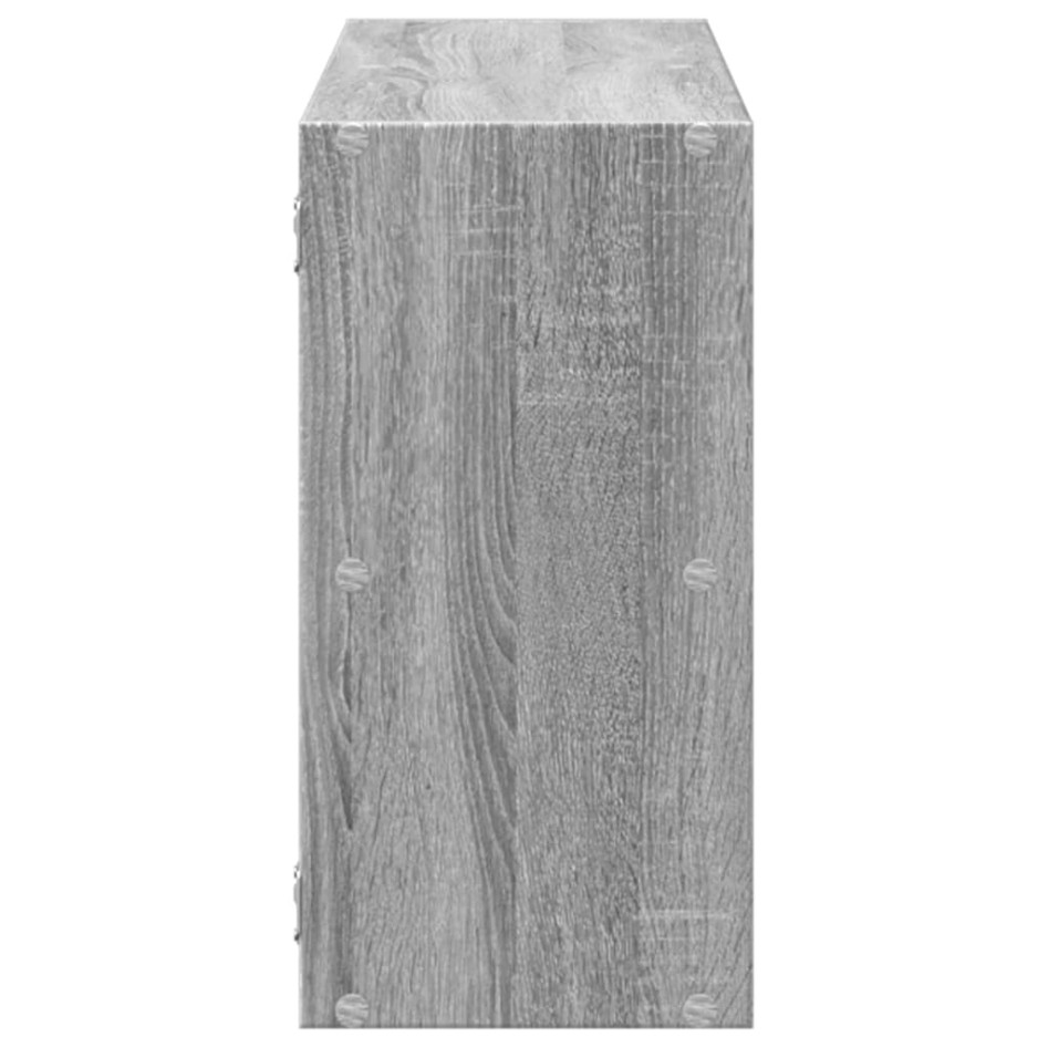 Estantería de pared madera ingeniería gris Sonoma 100x25x50