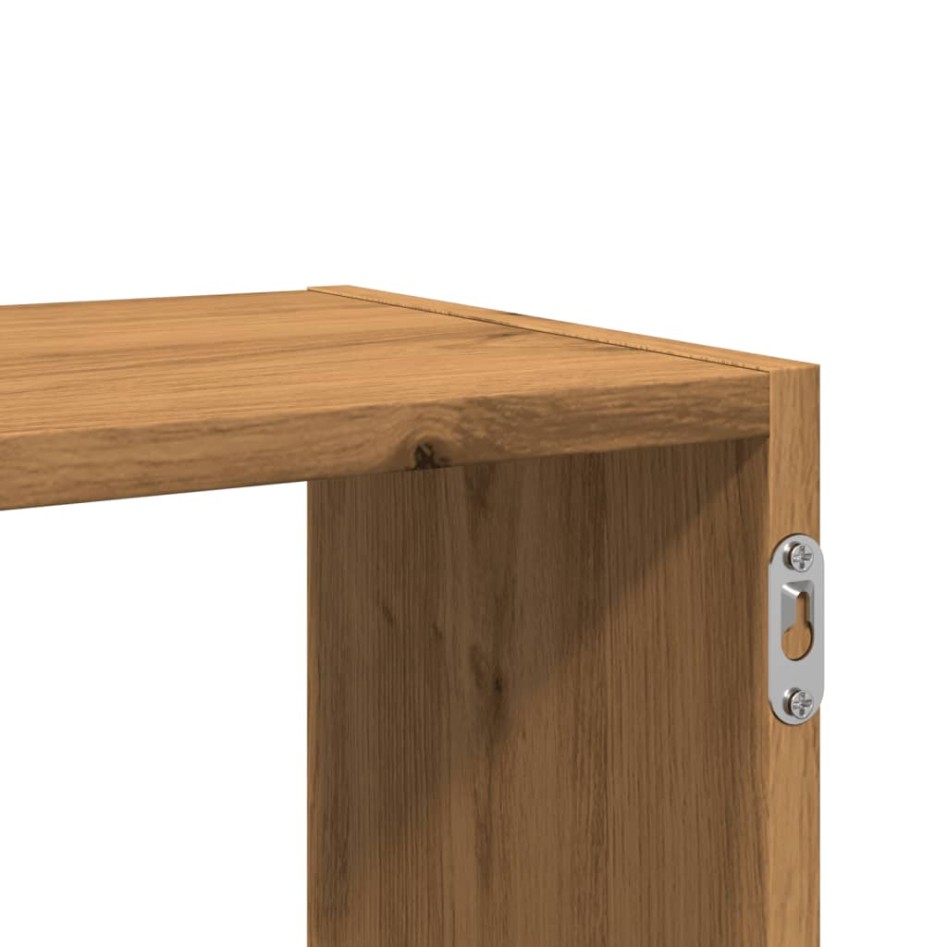 Estante de pared madera ingeniería roble artisian 100x25x50
