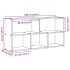 Estante de pared madera ingeniería roble artisian 100x25x50