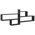 Estantería de pared madera de ingeniería negra 167,5x18x68