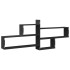 Estantería de pared madera de ingeniería negra 167,5x18x68
