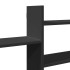Estantería de pared madera de ingeniería negra 167,5x18x68