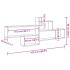 Estantería de pared madera de ingeniería negra 167,5x18x68