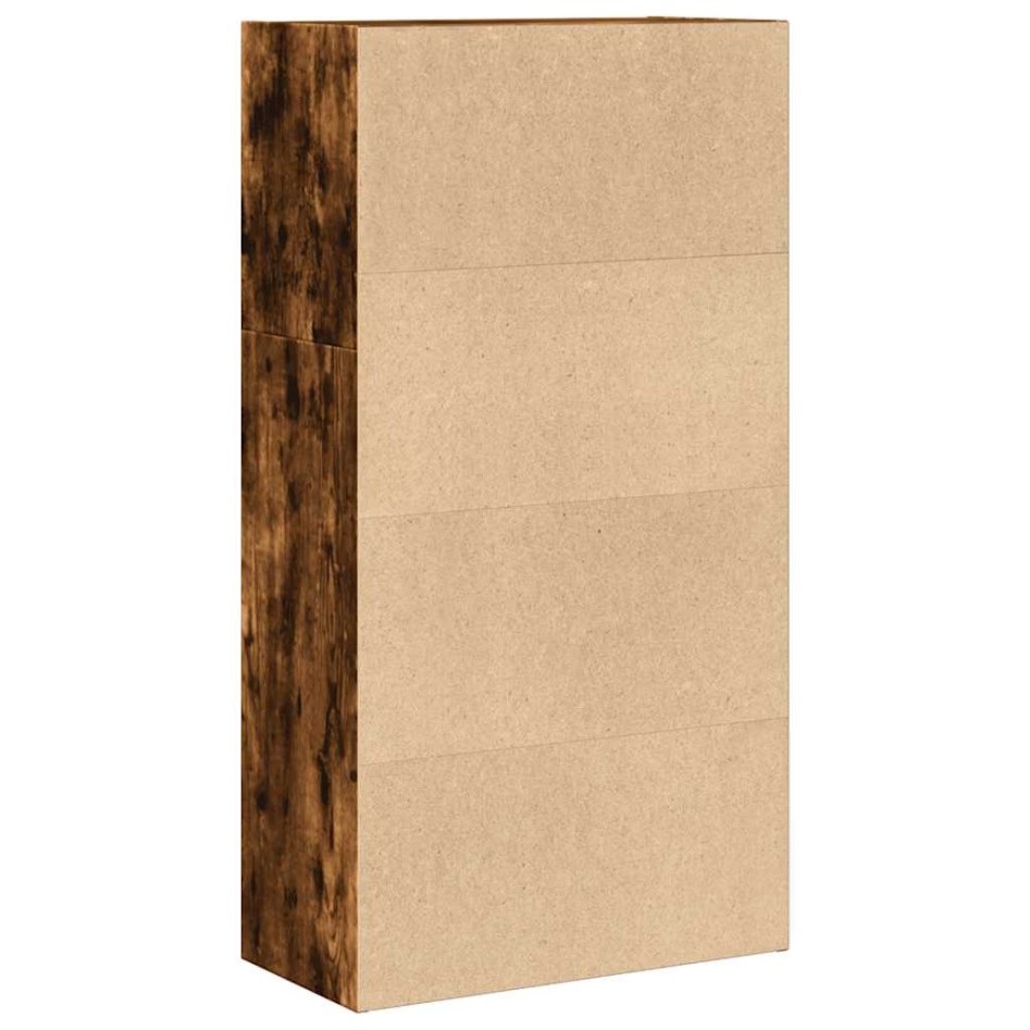 Estantería madera de ingeniería roble ahumado 60x30x114