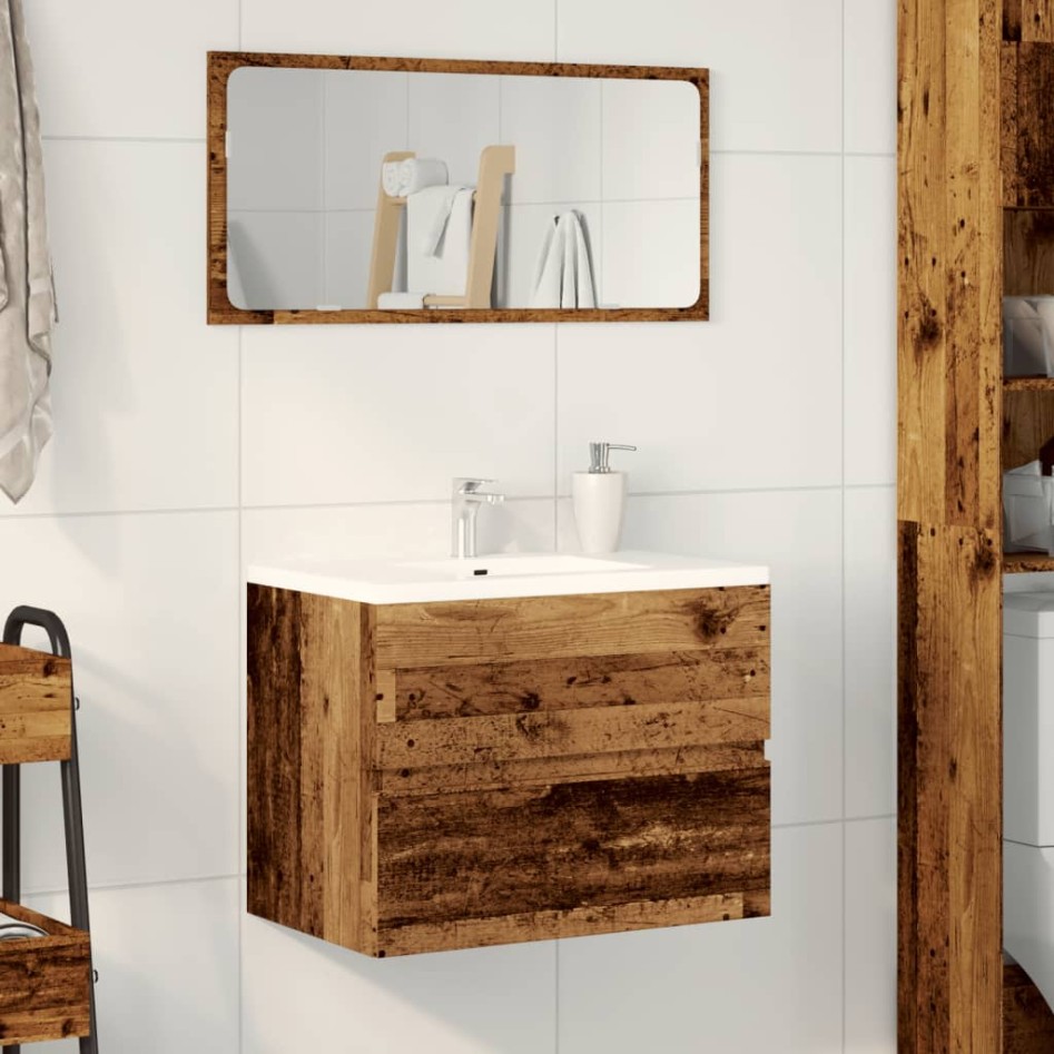 Mueble de baño madera de ingeniería envejecida 60x38,5x45