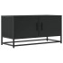 Mueble de TV madera de ingeniería y metal negro 80x34,5x40
