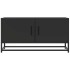 Mueble de TV madera de ingeniería y metal negro 80x34,5x40