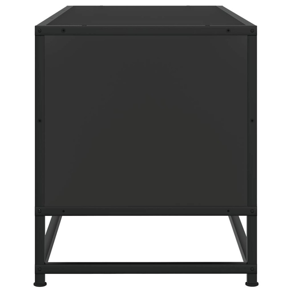 Mueble de TV madera de ingeniería y metal negro 80x34,5x40