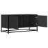 Mueble de TV madera de ingeniería y metal negro 80x34,5x40