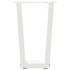 Patas para mesa de comedor en forma de V 2 uds blanco