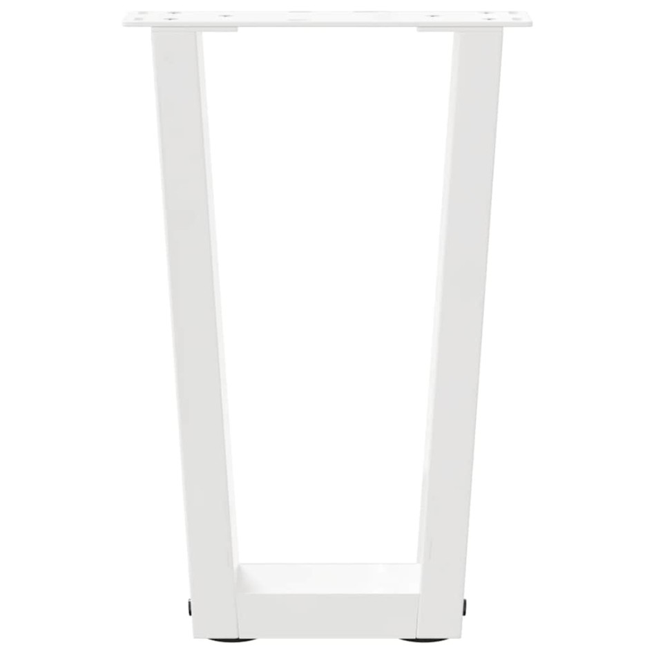 Patas para mesa de comedor en forma de V 2 uds blanco