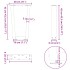 Patas para mesa de comedor en forma de V 2 uds blanco