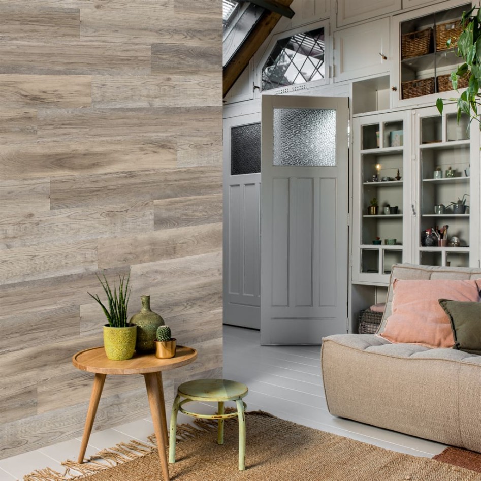 WallArt Tablones aspecto madera GL-WA31 30 uds roble y blanco