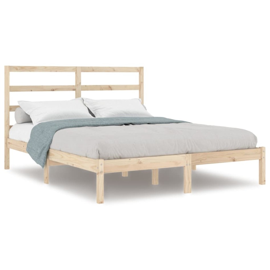 Estructura de cama madera maciza de pino 120x200