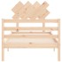 Estructura de cama con cabecero madera maciza 90x200