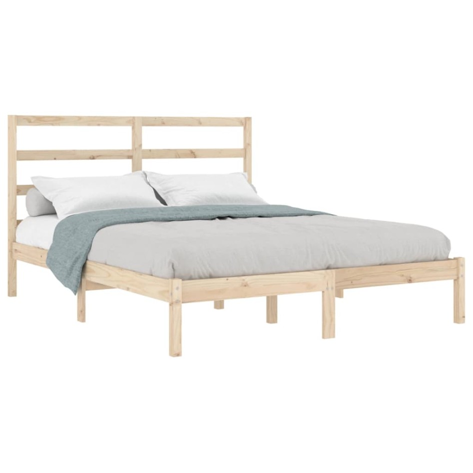 Estructura de cama madera maciza de pino 120x200