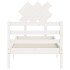 Estructura de cama con cabecero madera maciza