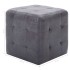 Puf 2 unidades piel de ante artificial gris 30x30x30