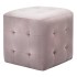 Puf 2 unidades terciopelo rosa 30x30x30