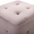 Puf 2 unidades terciopelo rosa 30x30x30