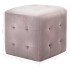 Puf 2 unidades terciopelo rosa 30x30x30
