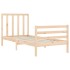 Estructura de cama sin colchón madera maciza de pino 90x200