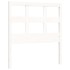 Estructura de cama con cabecero madera maciza blanco 90x200