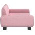 Sofá para niños de terciopelo rosa 70x45x33
