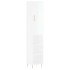 Aparador alto madera contrachapada blanco brillo 34,5x34x180