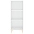 Aparador alto madera contrachapada blanco brillo 34,5x34x180