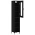 Aparador de madera contrachapada negro 34,5x34x180