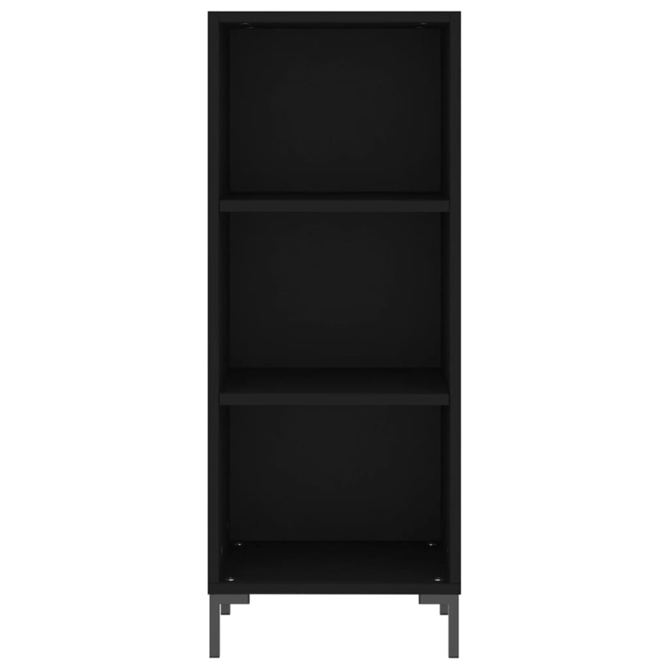 Aparador de madera contrachapada negro 34,5x34x180