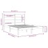 Estructura de cama de madera maciza de pino negra 140x200