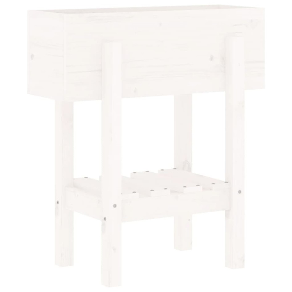 Jardinera madera maciza de pino blanco 62x30x69