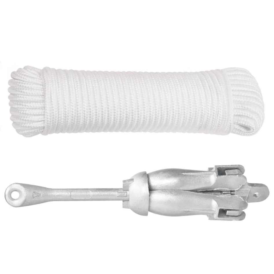 Ancla plegable cuerda hierro fundido galvanizado plata 6