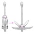 Ancla plegable cuerda hierro fundido galvanizado plata 6