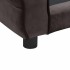 Sofá para perro felpa marrón 72x45x30