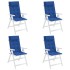 Cojines de silla con respaldo alto 4 uds tela Oxford azul